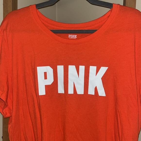 PINK Victoria's Secret Orange Tee Size XXL - Picture 2 of 3